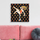 MÄDCHEN IN EINER MARTINI GLAS Gallerie Wrapped Can Leinwanddruck (Insitu (Wohnzimmer))