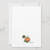 Mädchen in einer Pumpkin Geburtstagsparty Einladung (Rückseite)