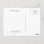 Mädchen in einer roten Postkarte (Rückseite)