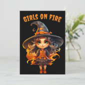 Mädchen in Flammen Einladung (Stehend Vorderseite)