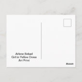 Mädchen in gelbem Kleid, Postkarte (Rückseite)
