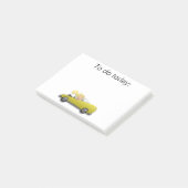 Mädchen in Gelben Autofokus Hinweis Post-it Klebezettel (angewinkelt)