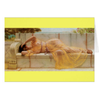 Mädchen in gelber Draperie - John Godward