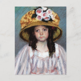 Mädchen in Großhut von Mary Cassatt Postcard Postkarte