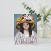 Mädchen in Großhut von Mary Cassatt Postcard Postkarte (Stehend Vorderseite)