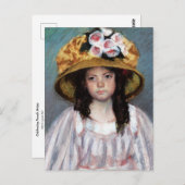 Mädchen in Großhut von Mary Cassatt Postcard Postkarte (Vorne/Hinten)