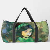 Mädchen in grünem Kleid Duffle Bag (Vorderseite)