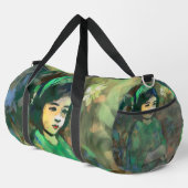 Mädchen in grünem Kleid Duffle Bag (Rechte Ecke)