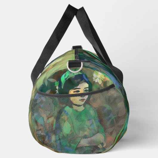 Mädchen in grünem Kleid Duffle Bag (Rechts)