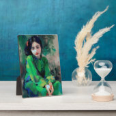 Mädchen in grünem Kleid Fotoplatte (Seite)