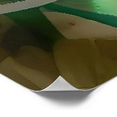 Mädchen in grünem Kleid Poster (Ecke)