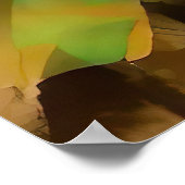 Mädchen in grünem Kleid Poster (Ecke)