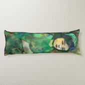 Mädchen in grünem Kleid Seitenschläferkissen (Rückseite)