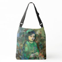 Mädchen in grünem Kleid