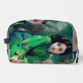 Mädchen in grünem Kleid Waschbeutel (Vorderseite)