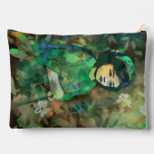 Mädchen in grünem Kleid Zubehörtasche (Rückseite)