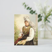 Mädchen in Karniola, Österreich-Ungarn Postkarte (Stehend Vorderseite)