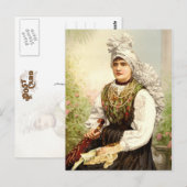 Mädchen in Karniola, Österreich-Ungarn Postkarte (Vorne/Hinten)