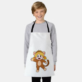 Mädchen in Kostüm als Affe Schürze (Getragen)