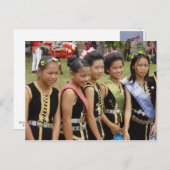 Mädchen in Kostüm Postkarte (Vorne/Hinten)