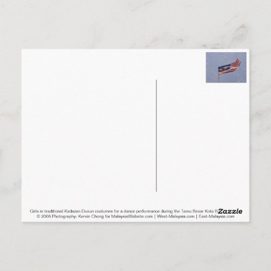 Mädchen in Kostüm Postkarte (Rückseite)