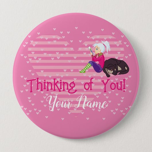 Mädchen in Liebe Button (Vorderseite)