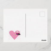 Mädchen in Liebe Folien Feiertagspostkarte (Rückseite)