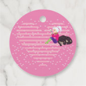 Mädchen in Liebe Geschenkanhänger (Rückseite)