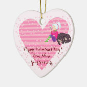 Mädchen in Liebe Keramik Ornament (Links)