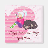 Mädchen in Liebe Magnet (Vorne)