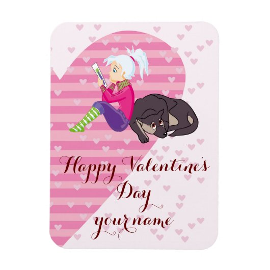 Mädchen in Liebe Magnet (Vertikal)