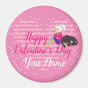 Mädchen in Liebe Magnet