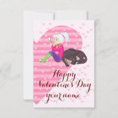 Mädchen in Liebe Mitteilungskarte (Vorderseite)