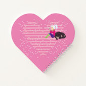 Mädchen in Liebe Notizblock (Rückseite)