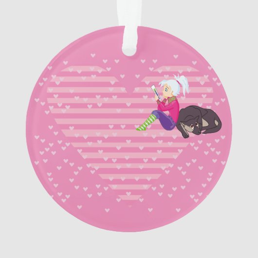 Mädchen in Liebe Ornament (Rückseite)