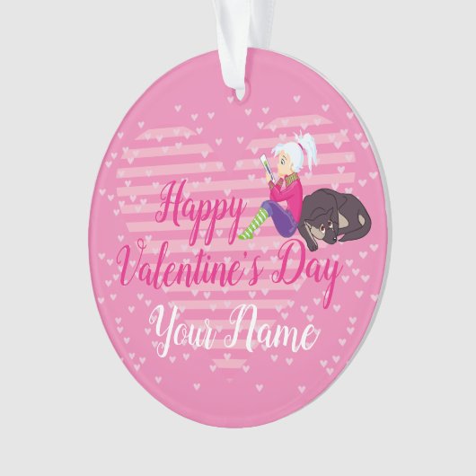 Mädchen in Liebe Ornament (Vorderseite)