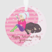 Mädchen in Liebe Ornament (Rückseite)