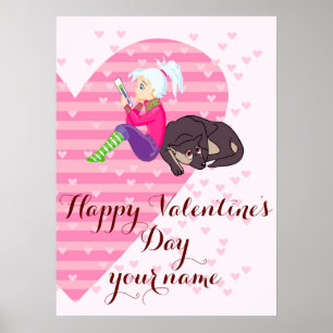 Mädchen in Liebe Poster