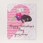 Mädchen in Liebe Puzzle (Vertikal)