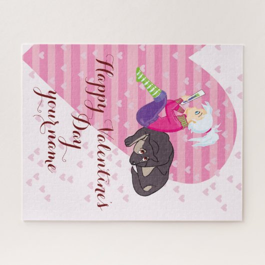 Mädchen in Liebe Puzzle (Horizontal)