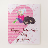 Mädchen in Liebe Puzzle (Vertikal)