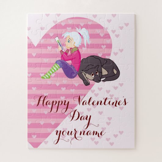 Mädchen in Liebe Puzzle (Vertikal)