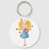 Mädchen in Liebe Schlüsselanhänger (Vorderseite)