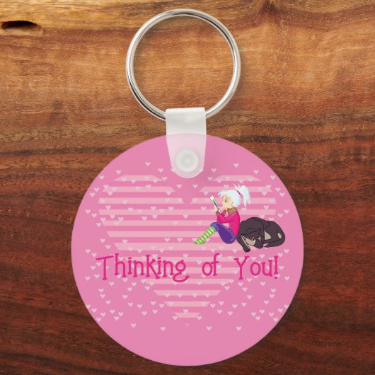 Mädchen in Liebe Schlüsselanhänger (Vorderseite)