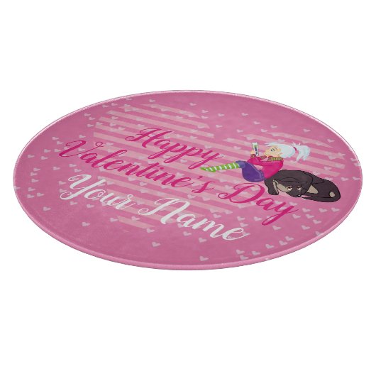 Mädchen in Liebe Schneidebrett (Ecke)