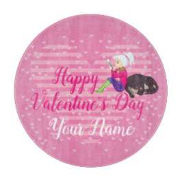 Mädchen in Liebe Schneidebrett