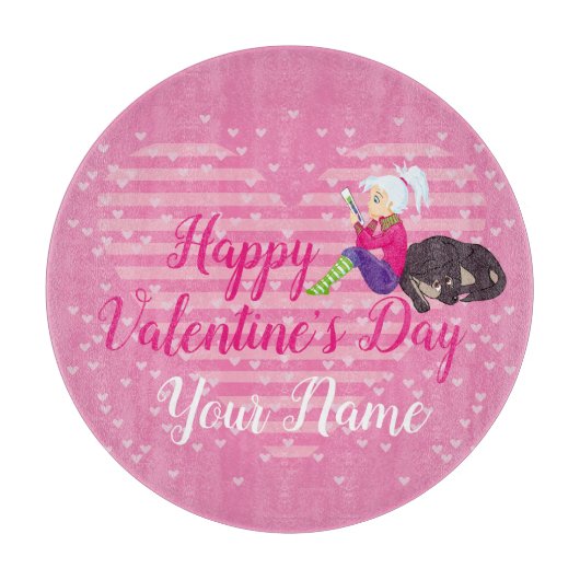 Mädchen in Liebe Schneidebrett (Vorderseite)