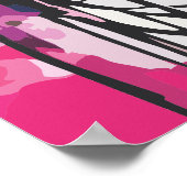 Mädchen in mehrfarbiger Aquarellmalerei Poster (Ecke)