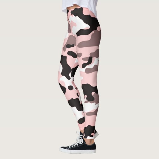 Mädchen in Mode Pink Black & White Army Leggings (Links)