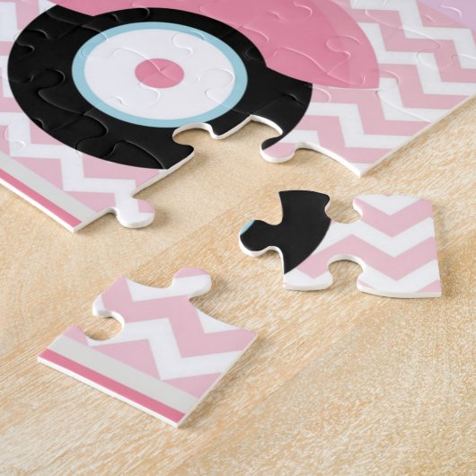 Mädchen in Paris-Puzzlespiel Puzzle (Seite)